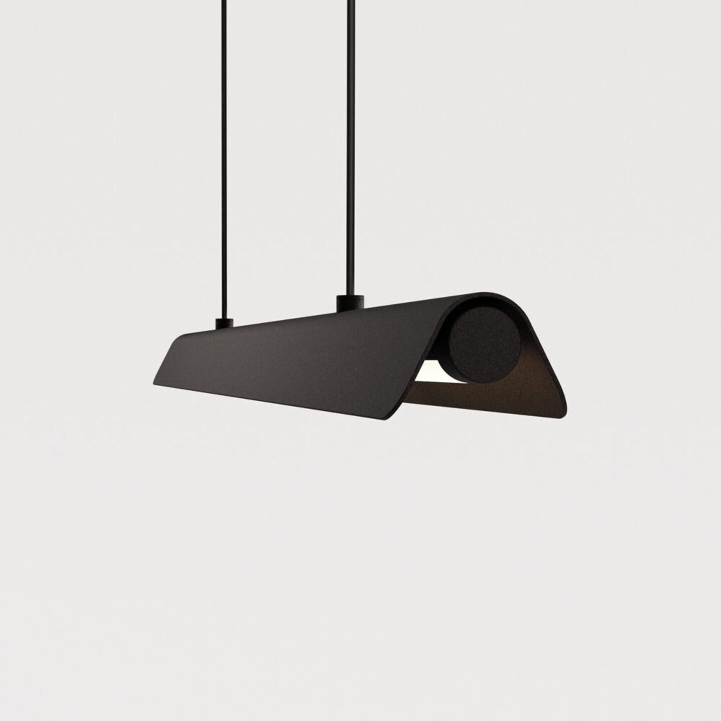 V Fold Linear 096 Rough Black